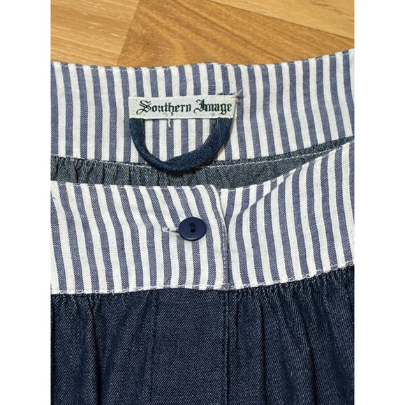 Vintage Southwestern Pueblo Native American Appliqué Denim Dress Southern Image - Picture 6 of 8